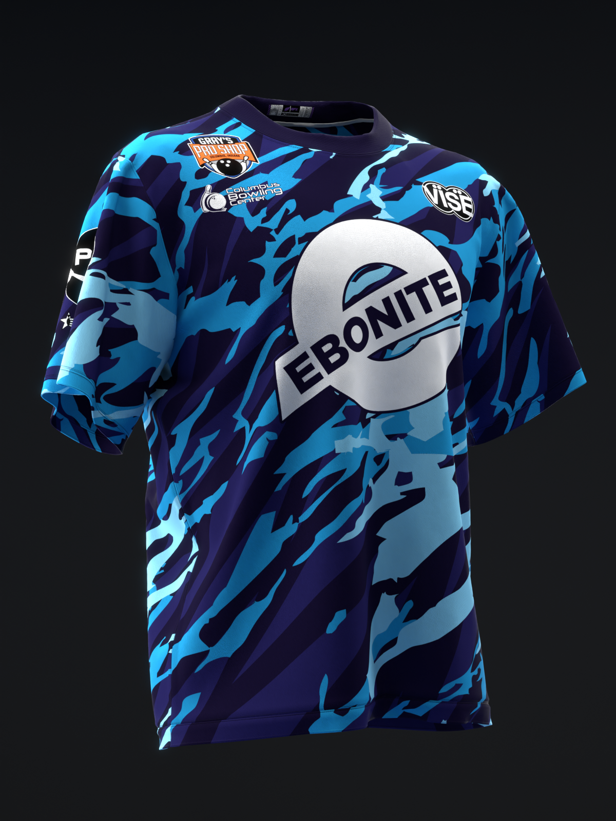 MATT SANDERS 2025 - ELBRAM - PURPLE BLUE - BOWLING JERSEY