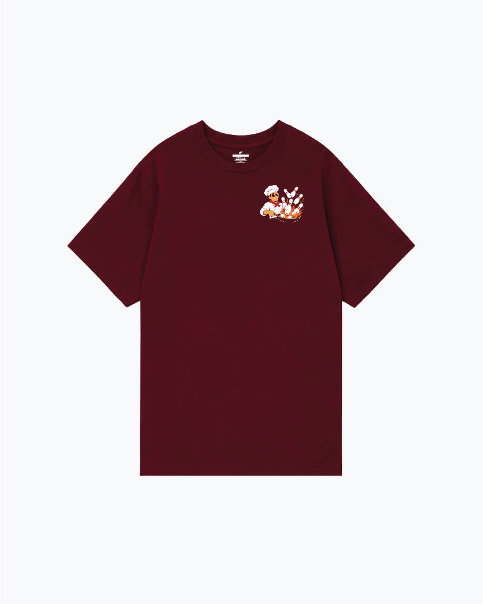 Michael Tang - Cookin Em Burgundy - Champion Tee