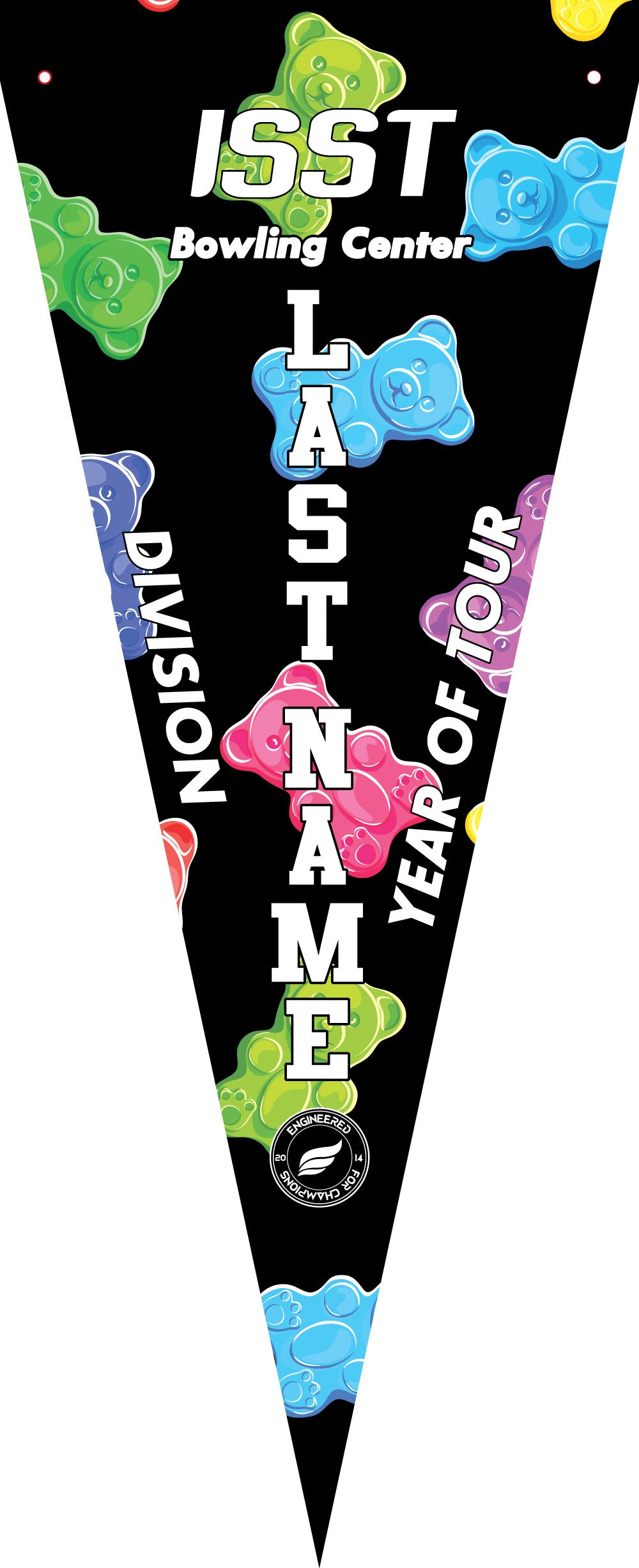 ISST Gummy Bears - Black - Bowling Pennant