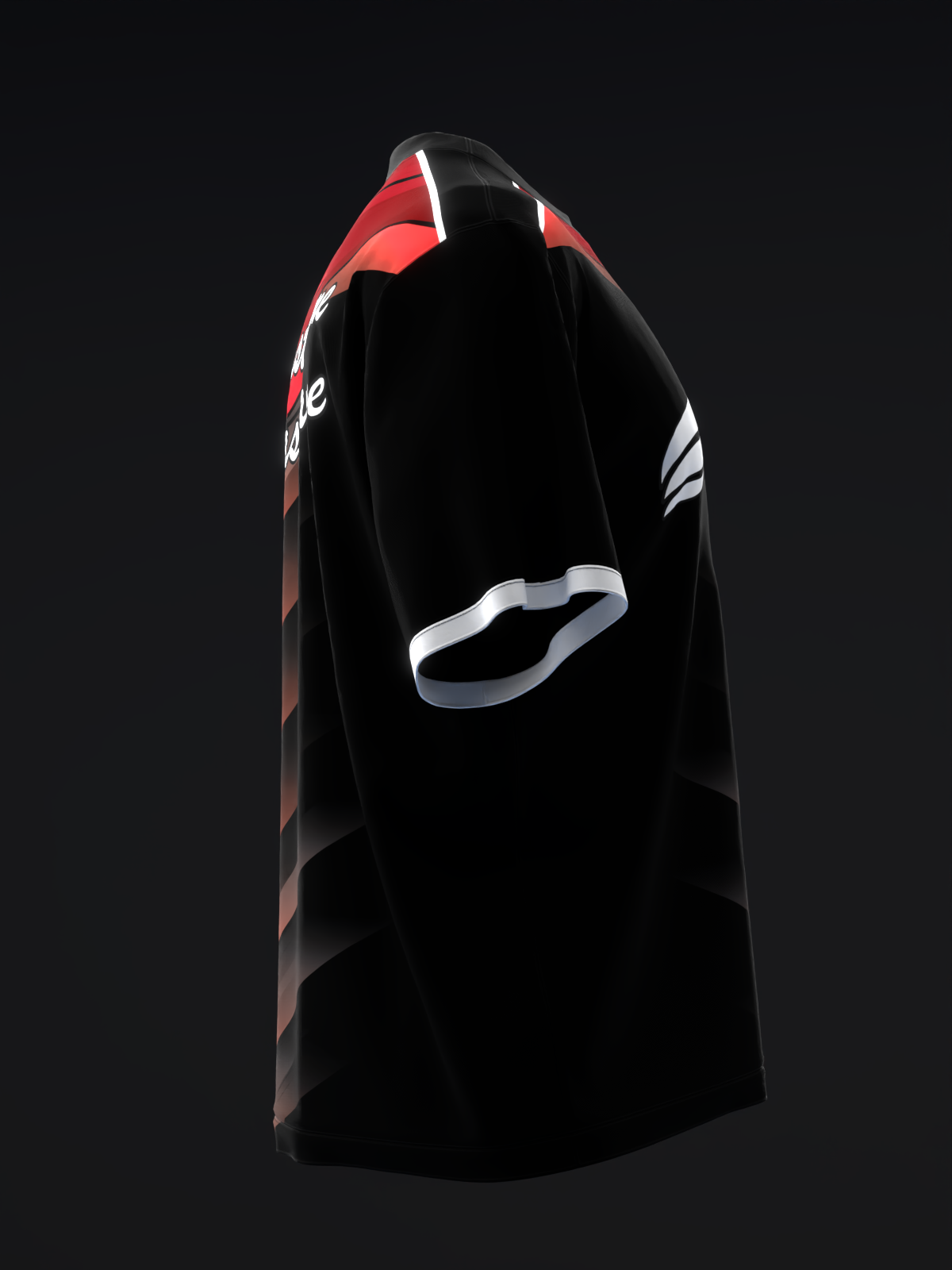 Abstract Grid - Black Red - Bowling Jersey