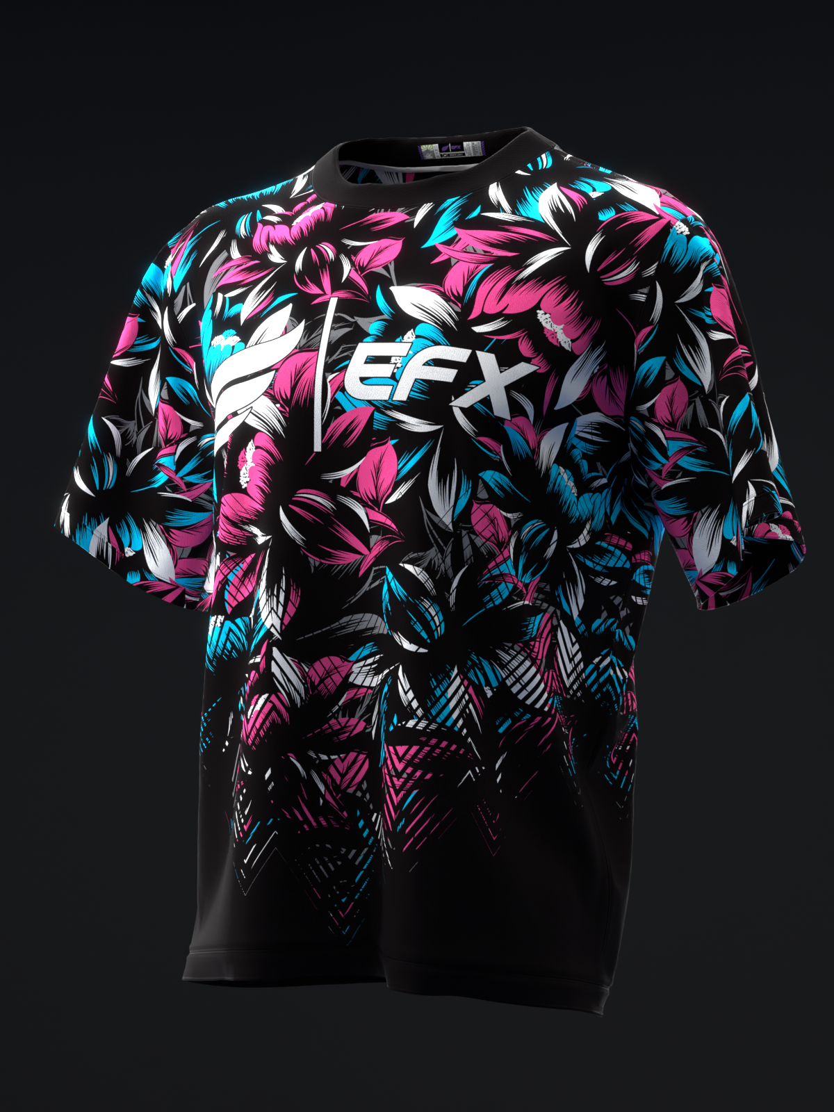 BLOSSOM - NEON PINK BLUE - BOWLING JERSEY