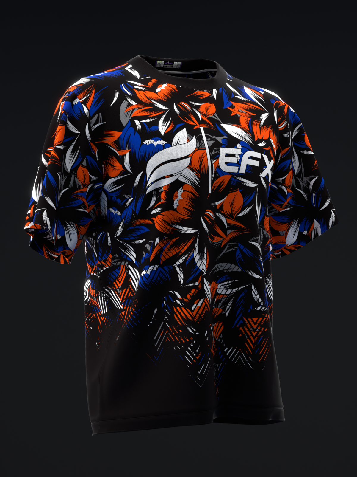 BLOSSOM - NEON ORANGE NAVY - BOWLING JERSEY