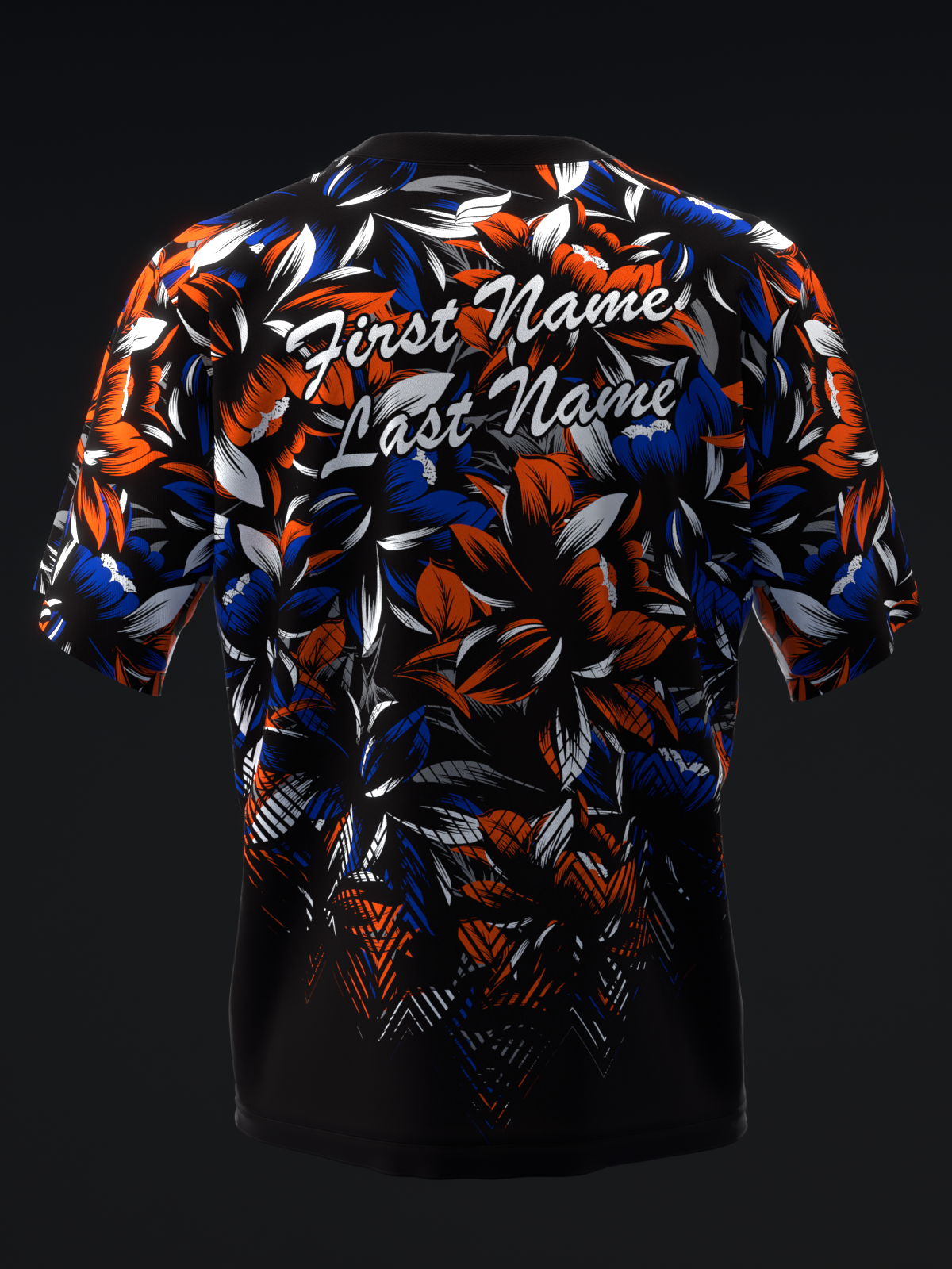 BLOSSOM - NEON ORANGE NAVY - BOWLING JERSEY