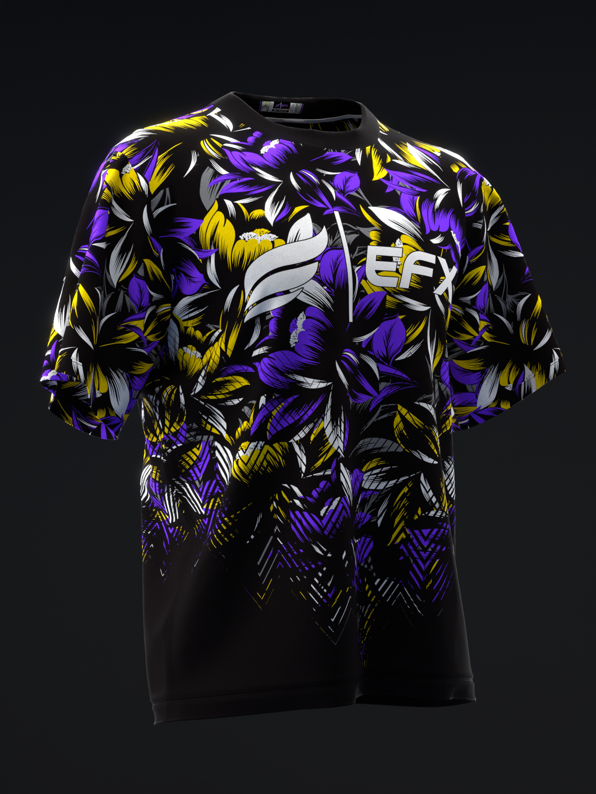 BLOSSOM - NEON PURPLE YELLOW - BOWLING JERSEY