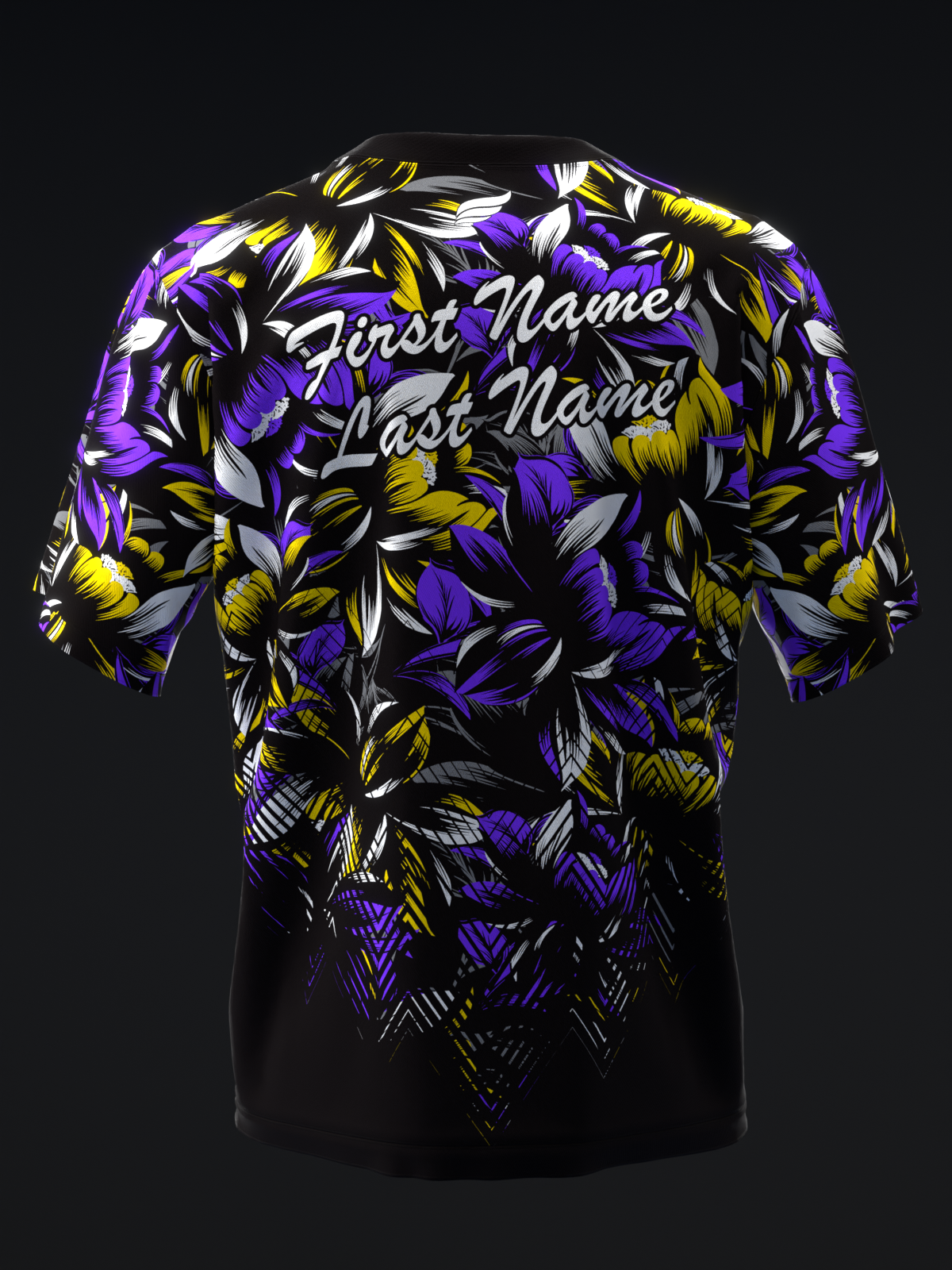 BLOSSOM - NEON PURPLE YELLOW - BOWLING JERSEY