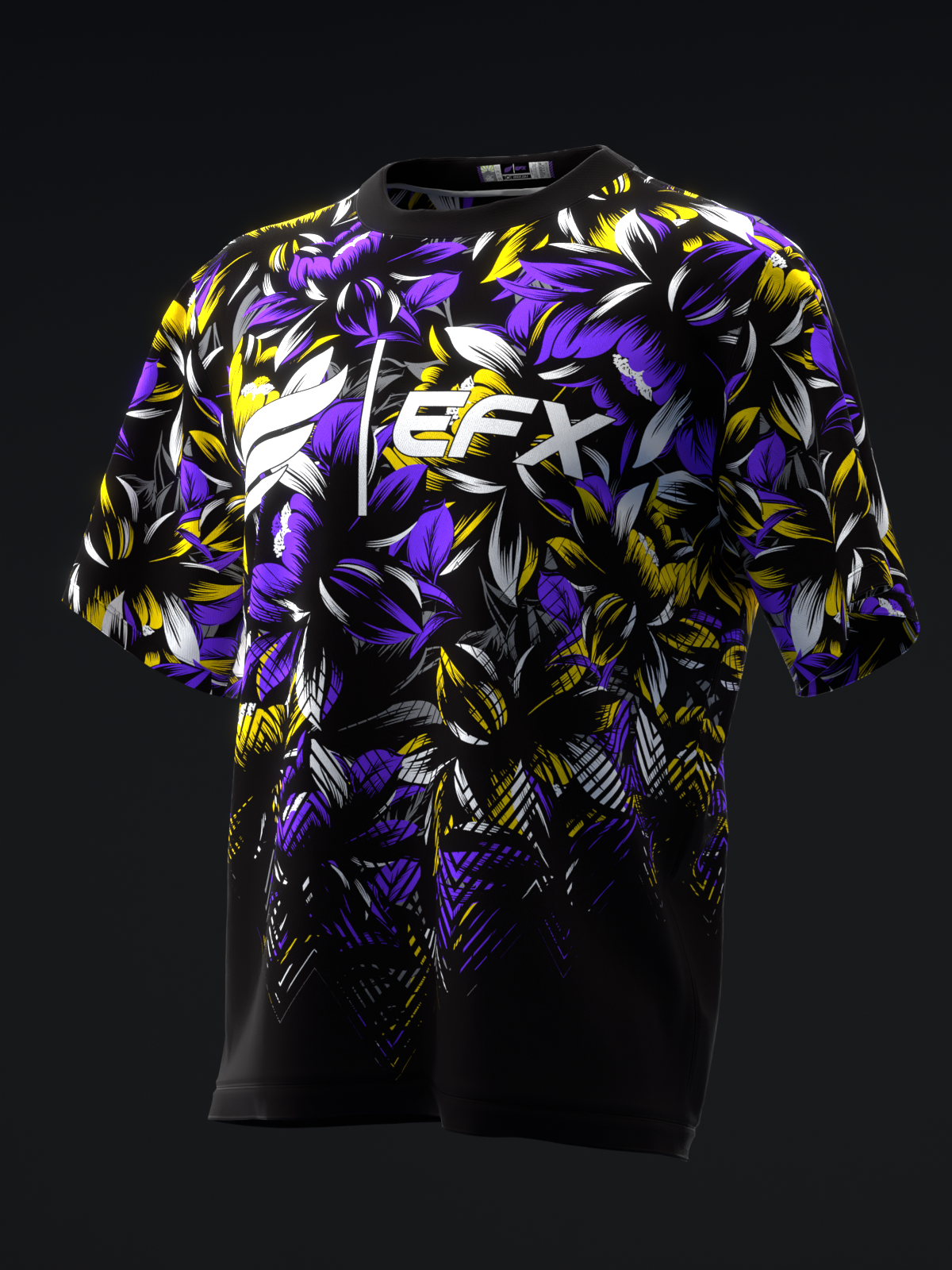 BLOSSOM - NEON PURPLE YELLOW - BOWLING JERSEY