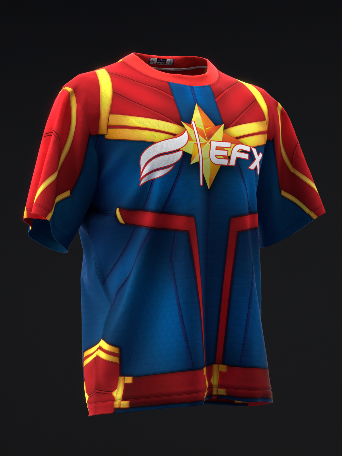 CAPTAIN MARVEL 3D - BOWLING JERSEY