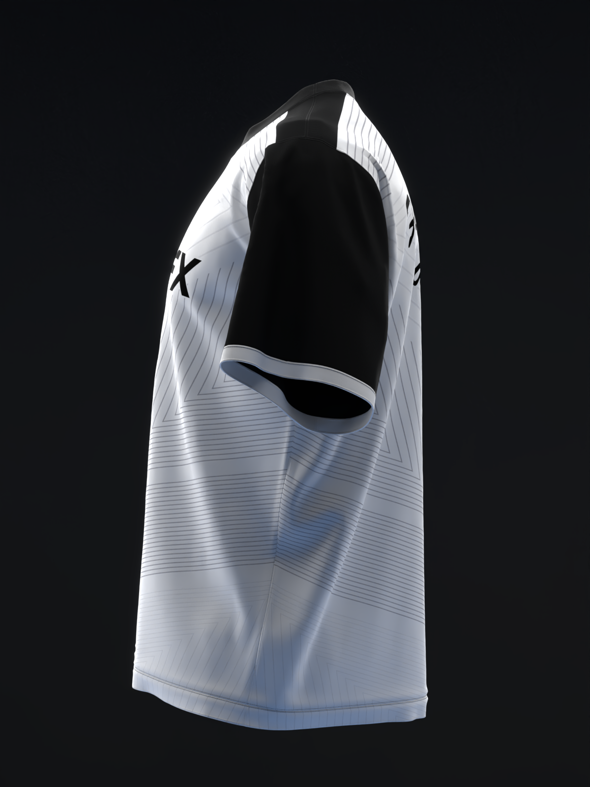Clean Lines - Black White - Bowling Jersey