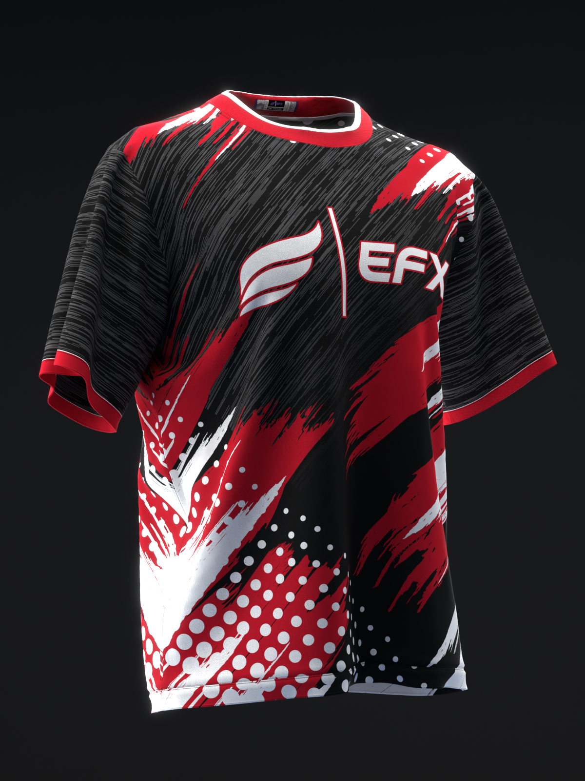 DOXURE - BLACK GRAY RED BOWLING JERSEY