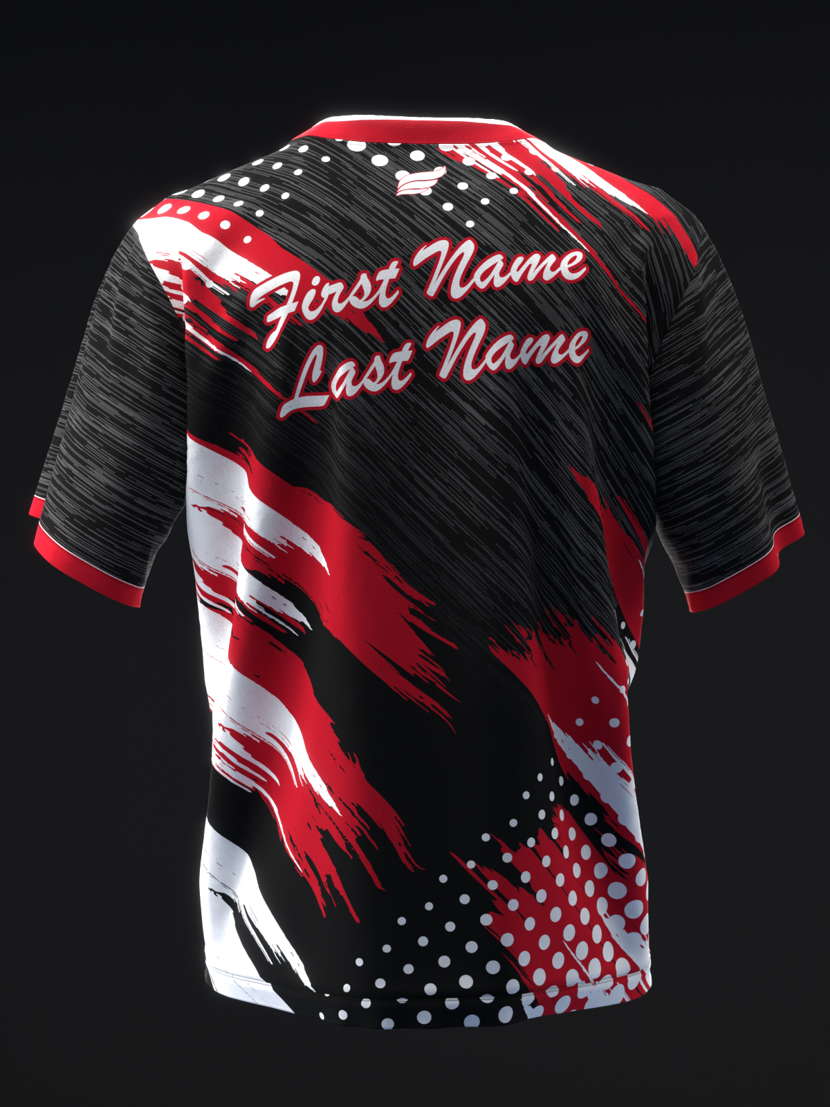 DOXURE - BLACK GRAY RED - BOWLING JERSEY