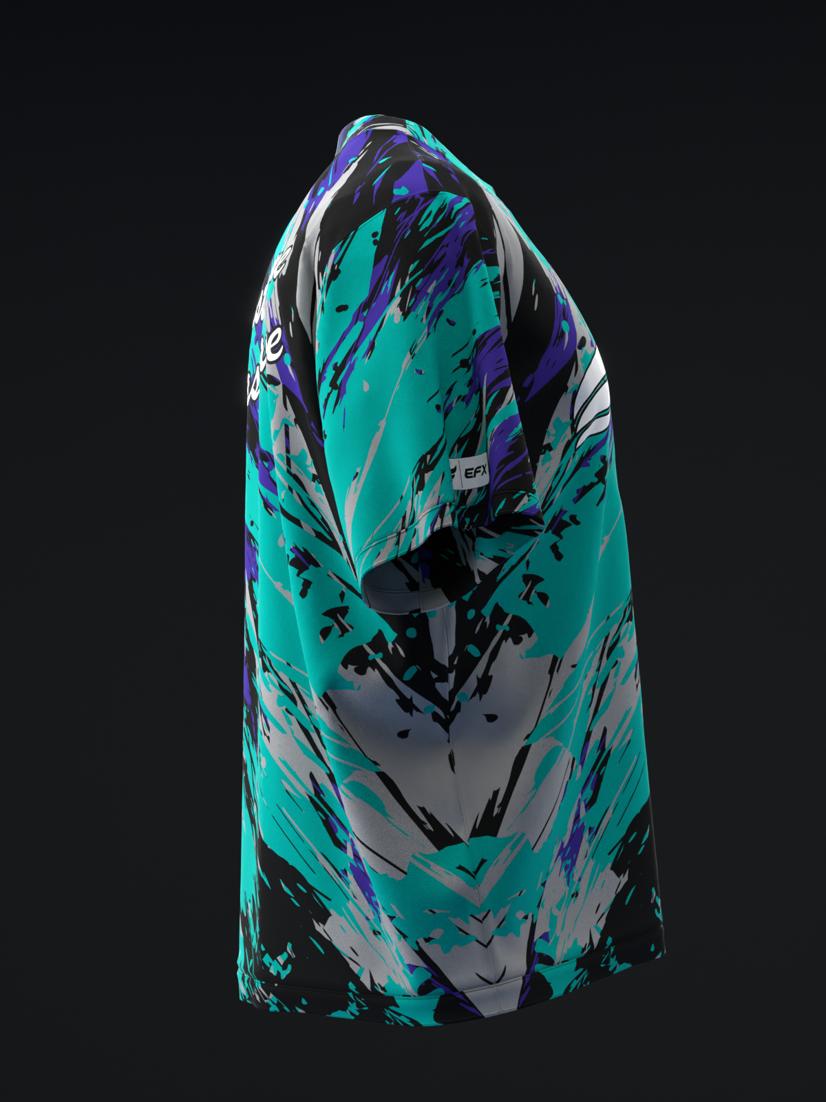 Elevated - Gray Purple Teal - Bowling Jersey