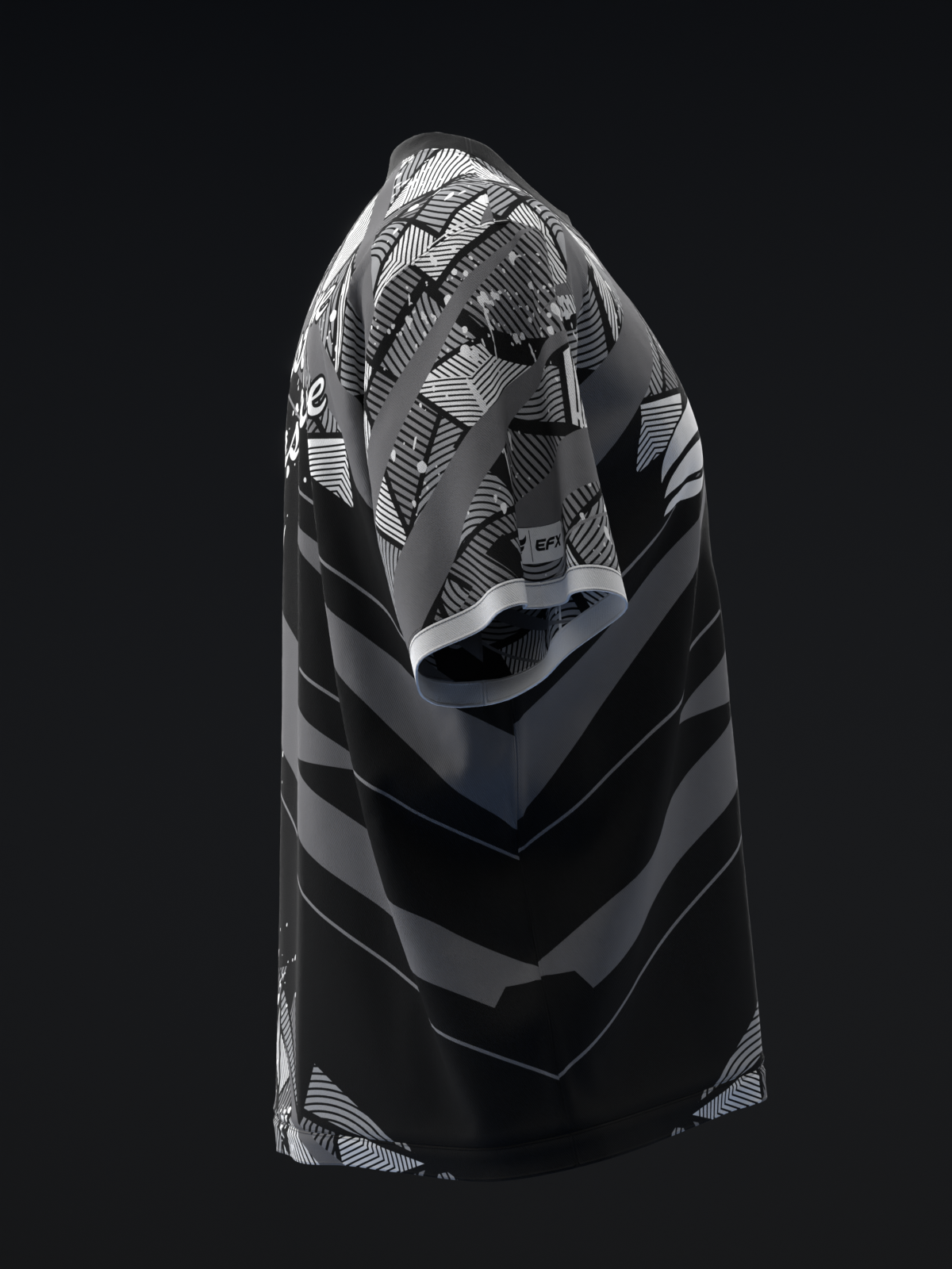 GLATTER - BLACK GRAY - BOWLING JERSEY