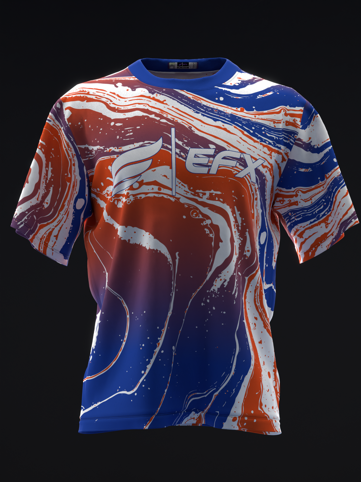 HYDRO - NEON NAVY ORANGE - BOWLING JERSEY