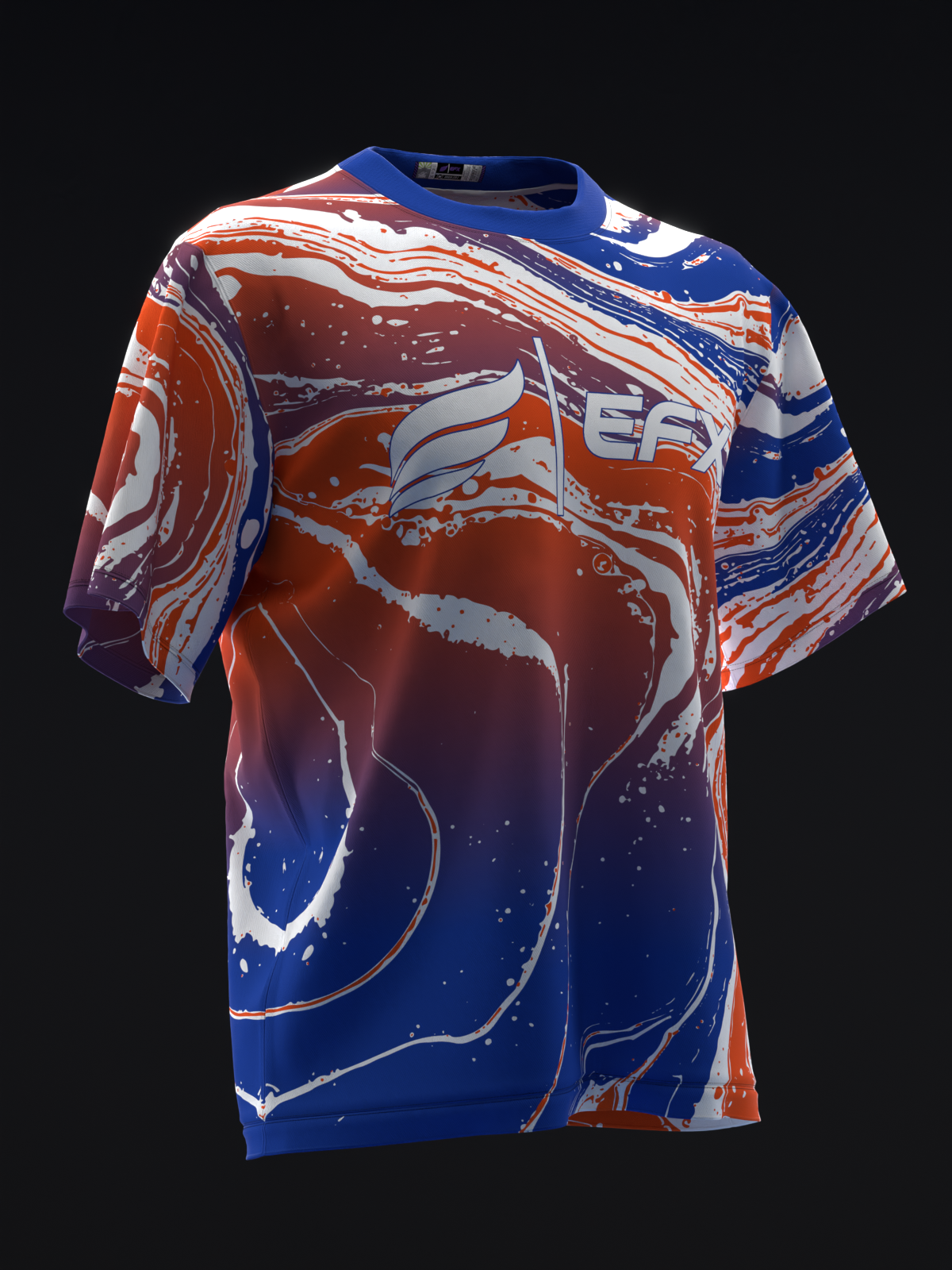 HYDRO - NEON NAVY ORANGE - BOWLING JERSEY