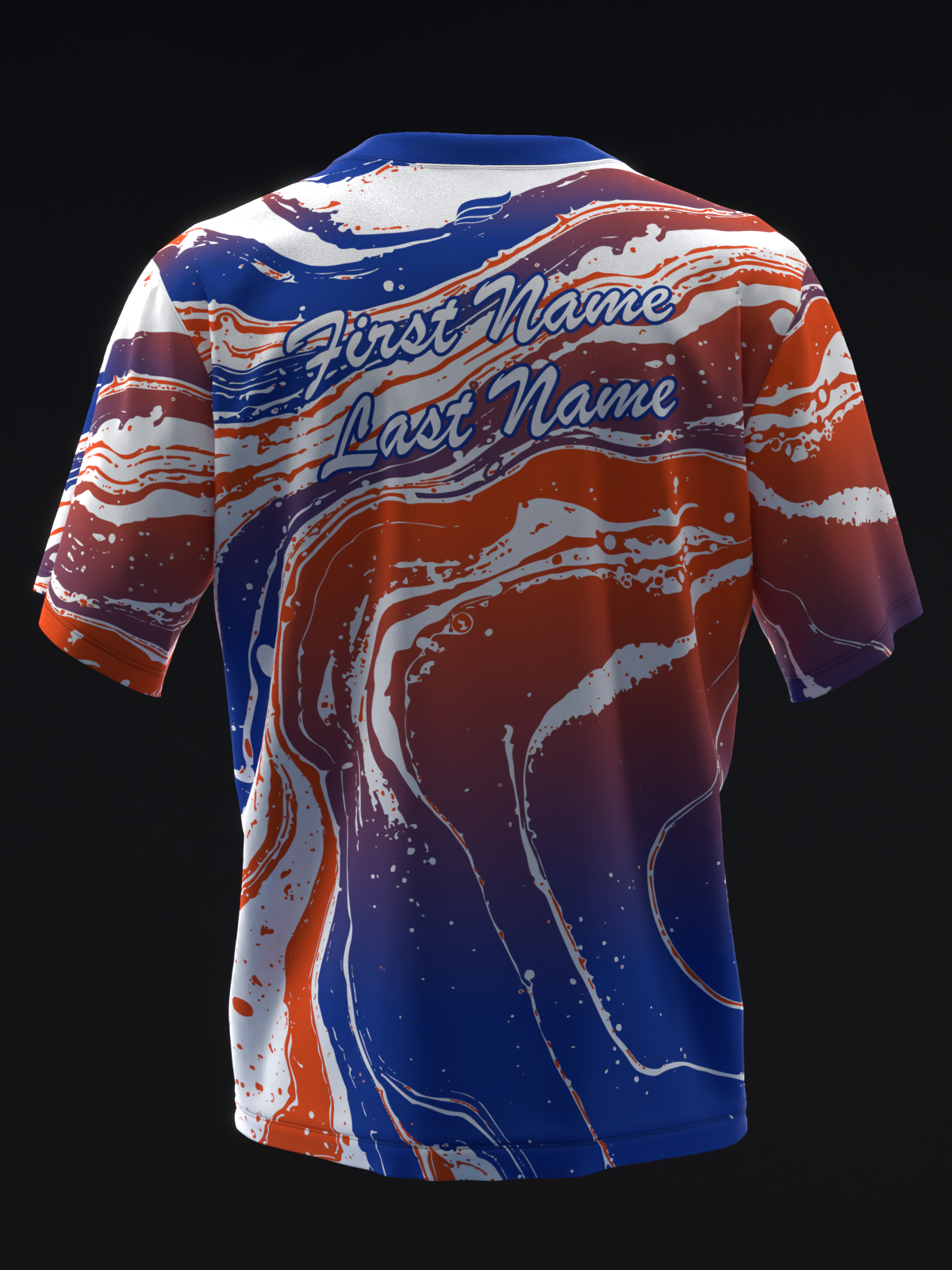 HYDRO - NEON NAVY ORANGE - BOWLING JERSEY