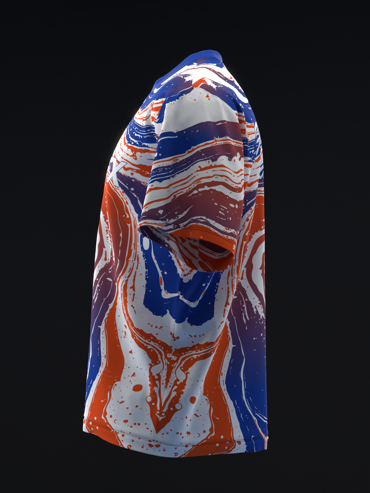 HYDRO - NEON NAVY ORANGE - BOWLING JERSEY