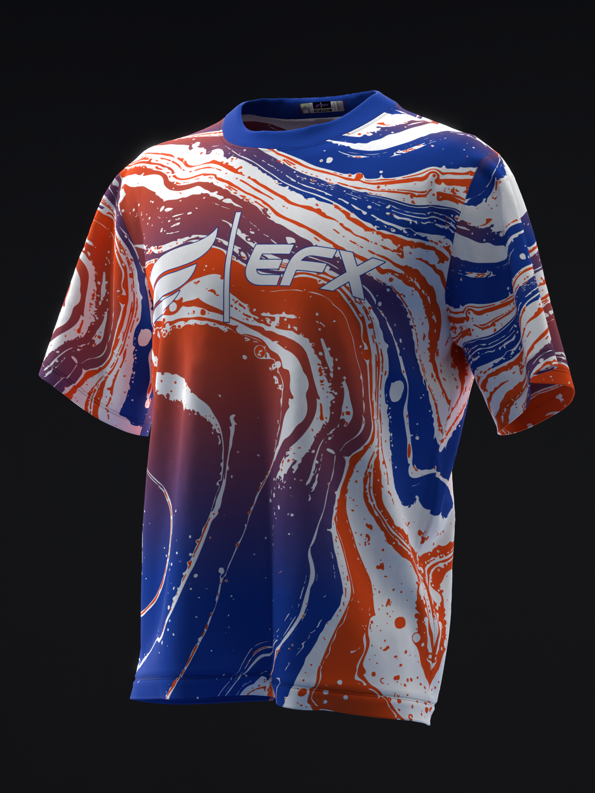 HYDRO - NEON NAVY ORANGE - BOWLING JERSEY