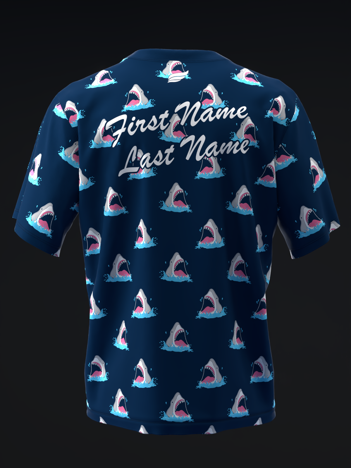 Jaws - Navy - Bowling Jersey