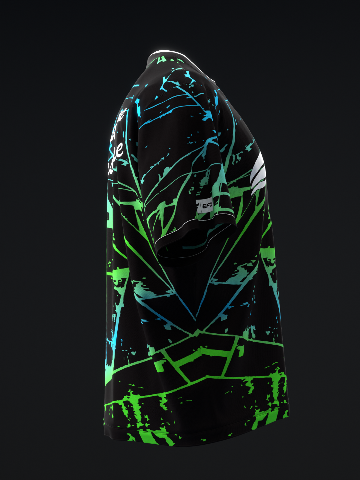 KALEI - NEON GREEN BLUE - BOWLING JERSEY