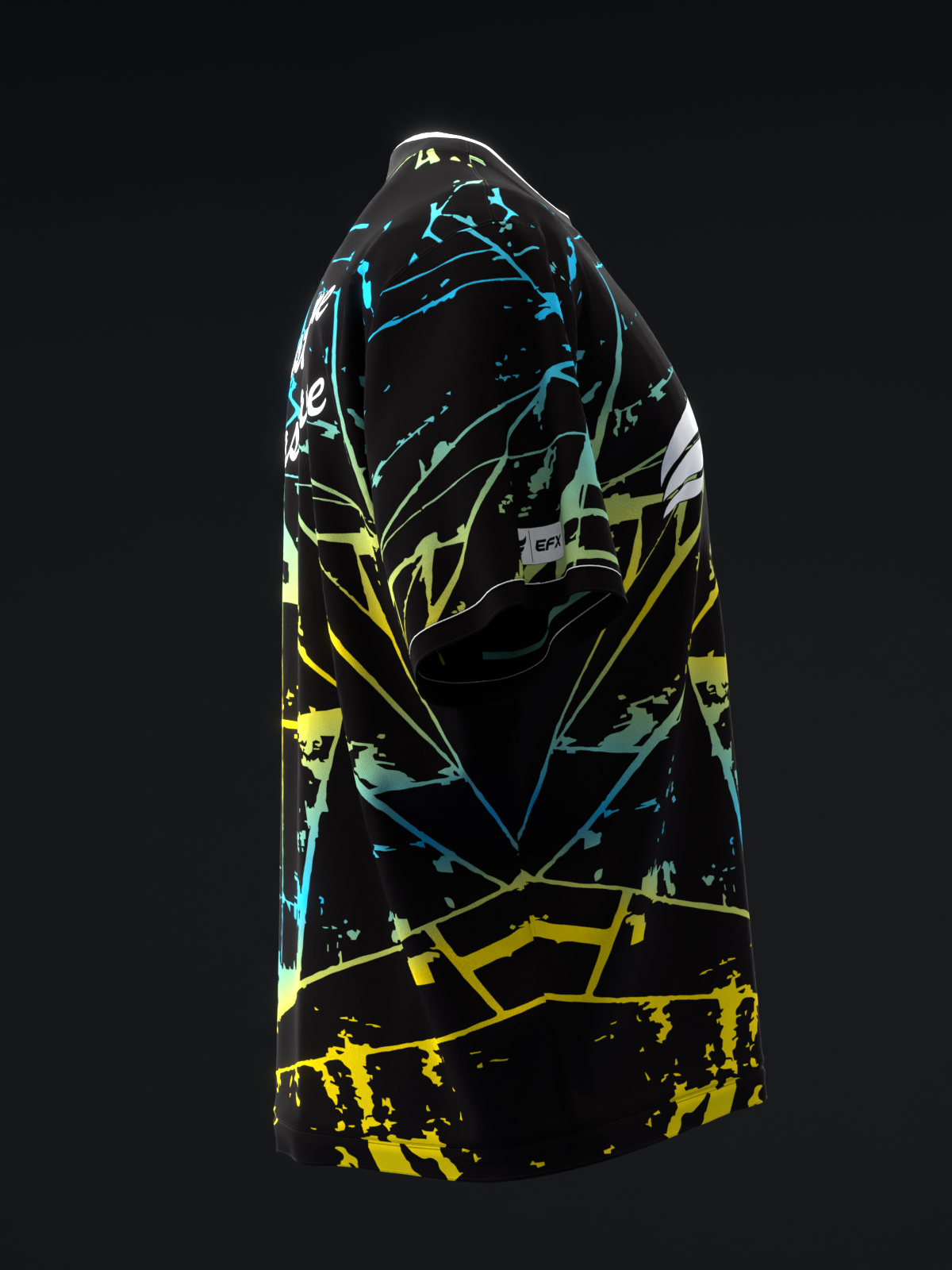 KALEI - NEON YELLOW BLUE - BOWLING JERSEY