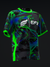 KARMA - NEON GREEN BLUE - BOWLING JERSEY