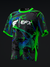 KARMA - NEON GREEN BLUE - BOWLING JERSEY