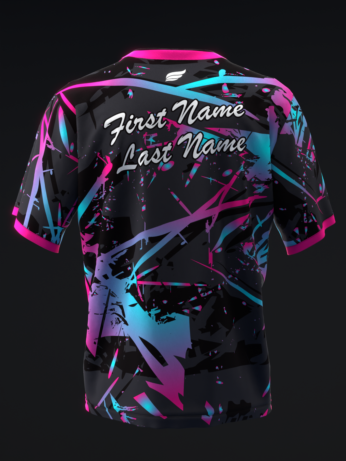 KARMA - NEON PINK BLUE - BOWLING JERSEY