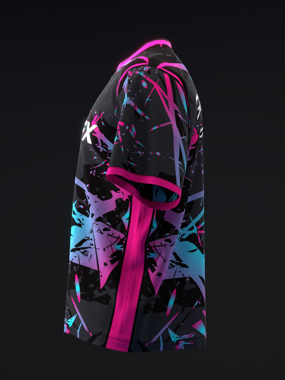 KARMA - NEON PINK BLUE - BOWLING JERSEY