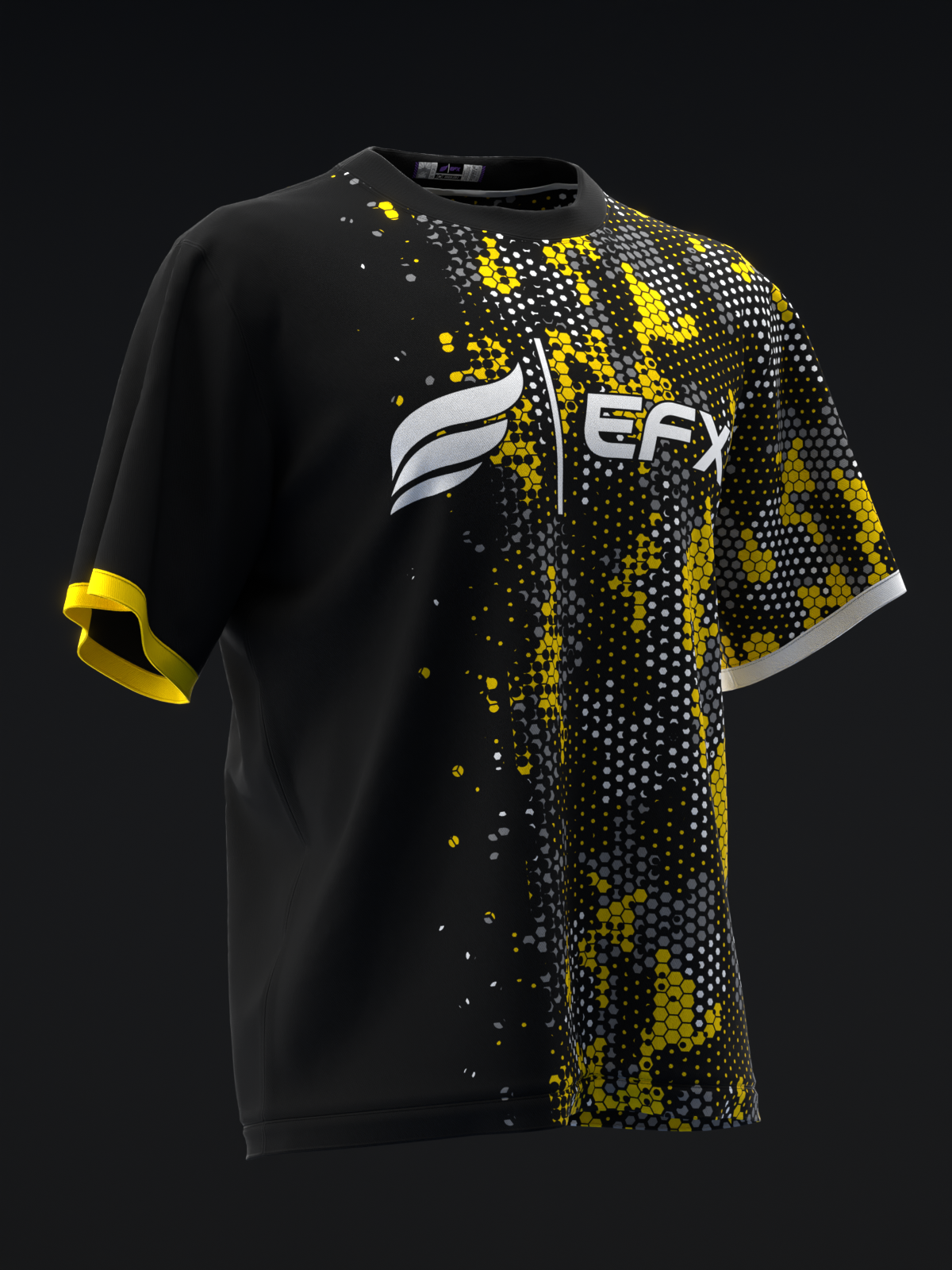 PIXAMO - BLACK YELLOW - BOWLING JERSEY