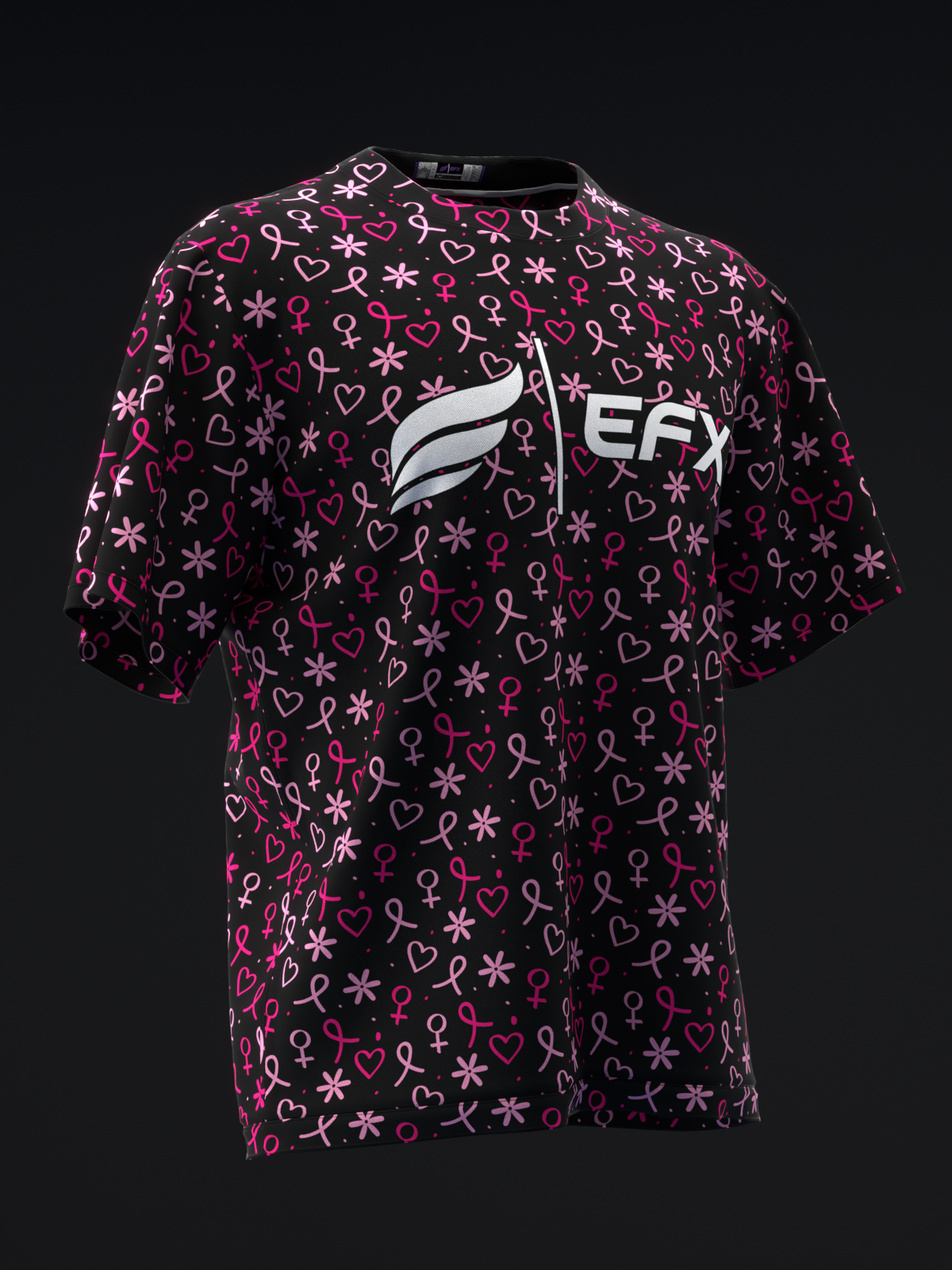 BC HEART RIBBONS - BOWLING JERSEY