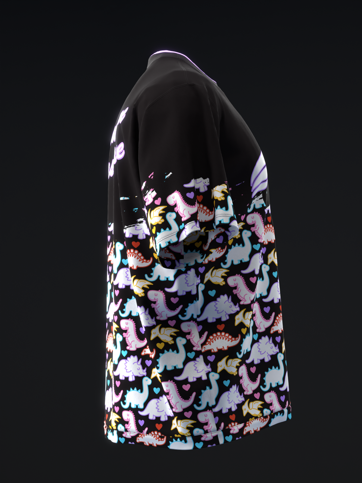 CARTOON DINOS NEON - BOWLING JERSEY