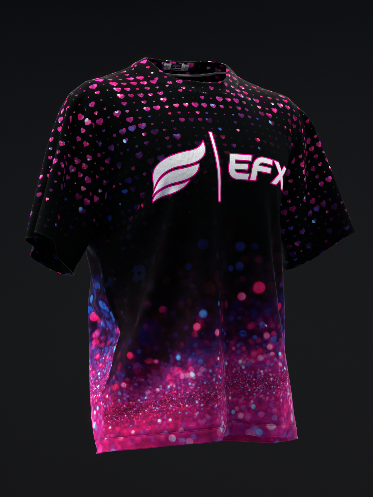 Glitter Tempest - Pink Black - Bowling Jersey