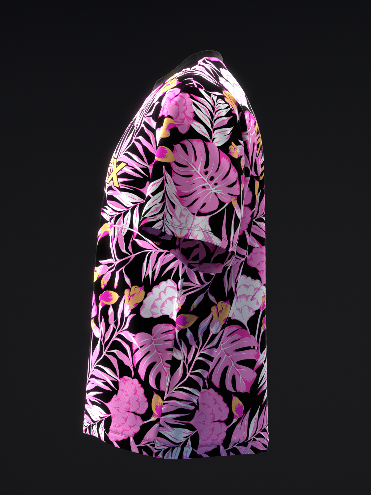 HIBISCUS - NEON PINK ORANGE - BOWLING JERSEY