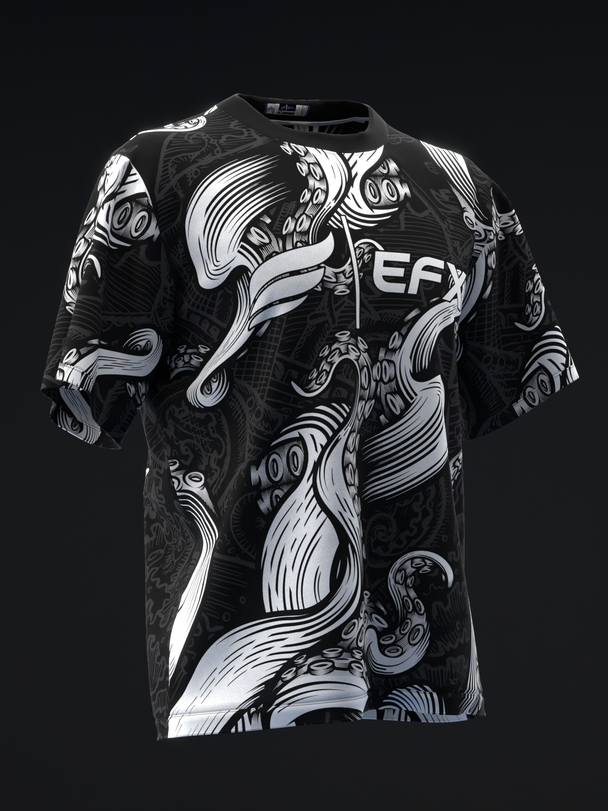 Kraken Black Bowling Jersey | EFX Custom Kraken Black Bowling Jersey | EFX Custom