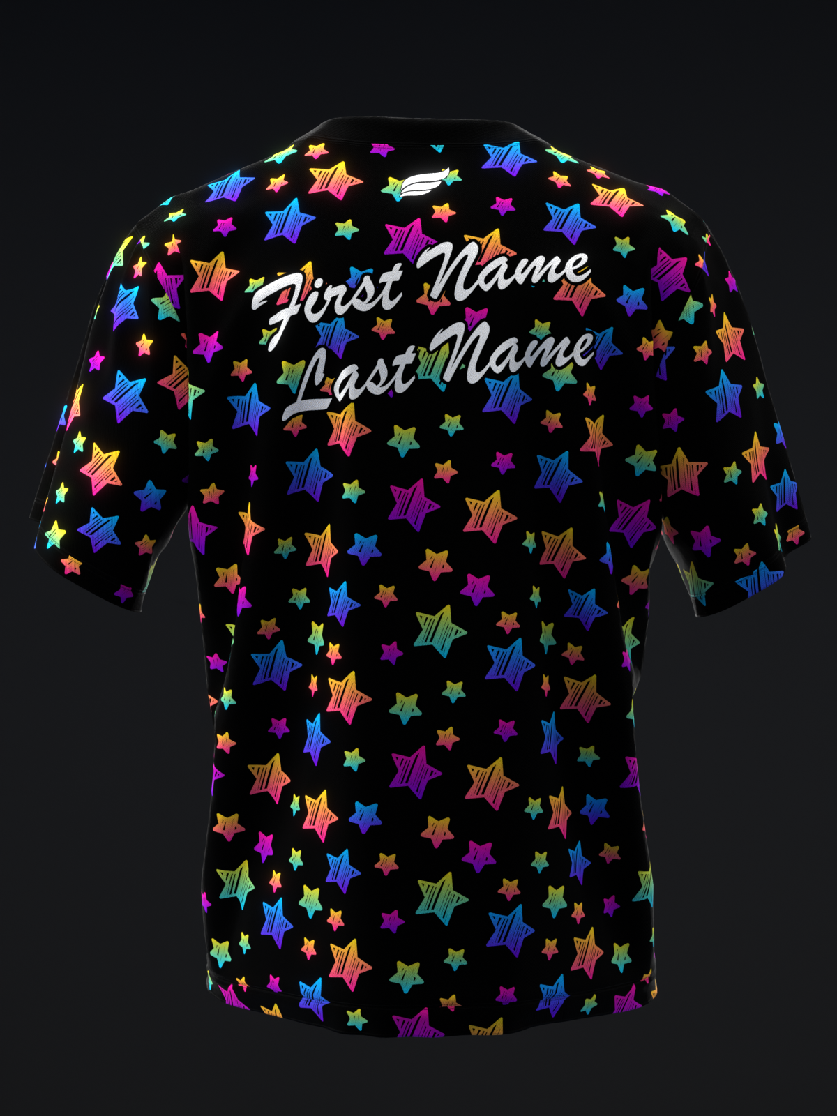 NEON RAINBOW STARS - BOWLING JERSEY