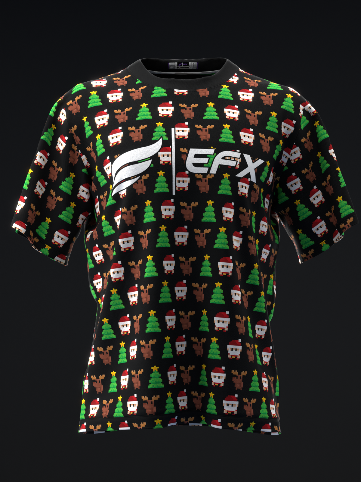 Pixel Christmas - Green - Bowling Jersey