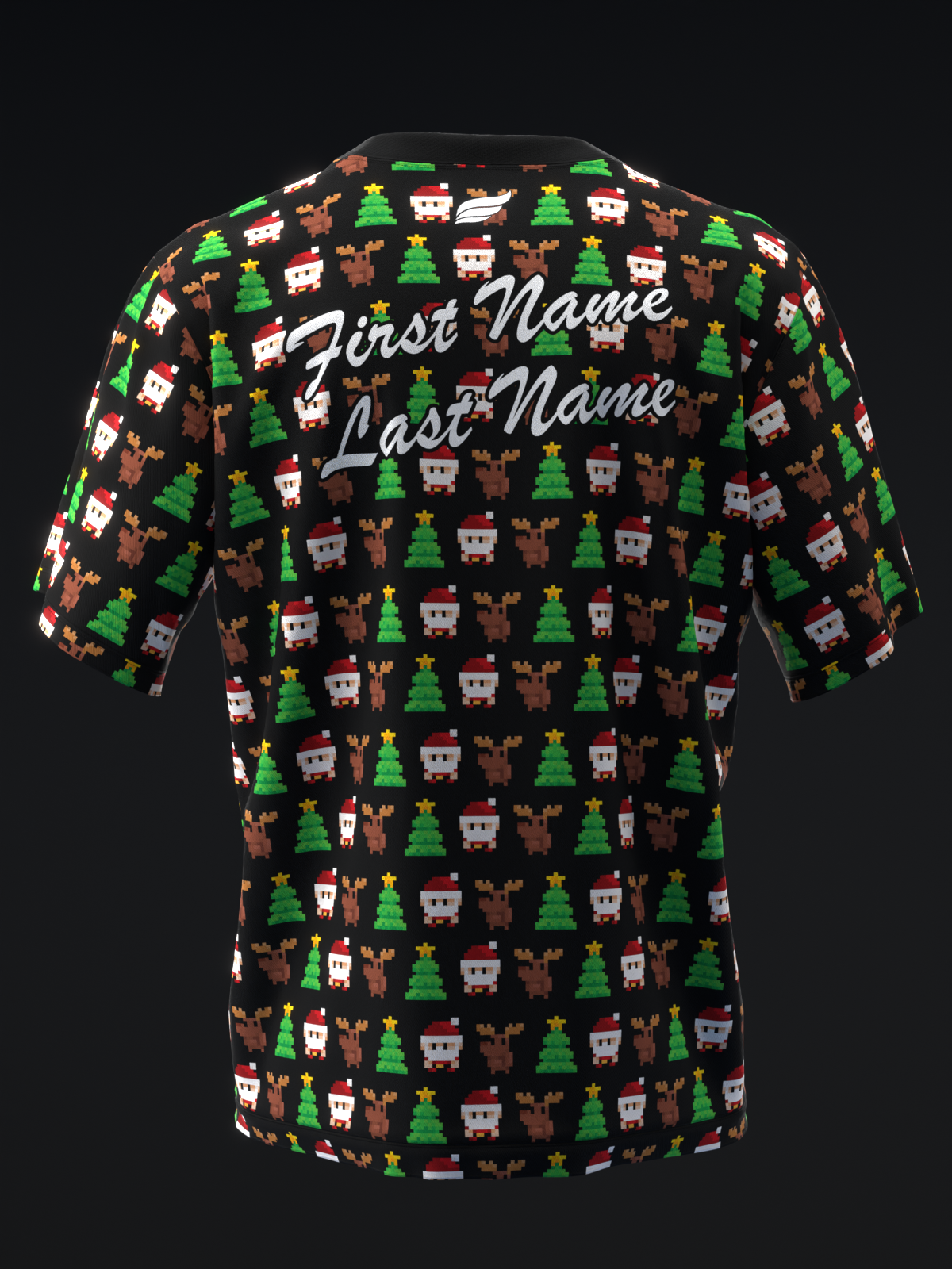 Pixel Christmas - Green - Bowling Jersey
