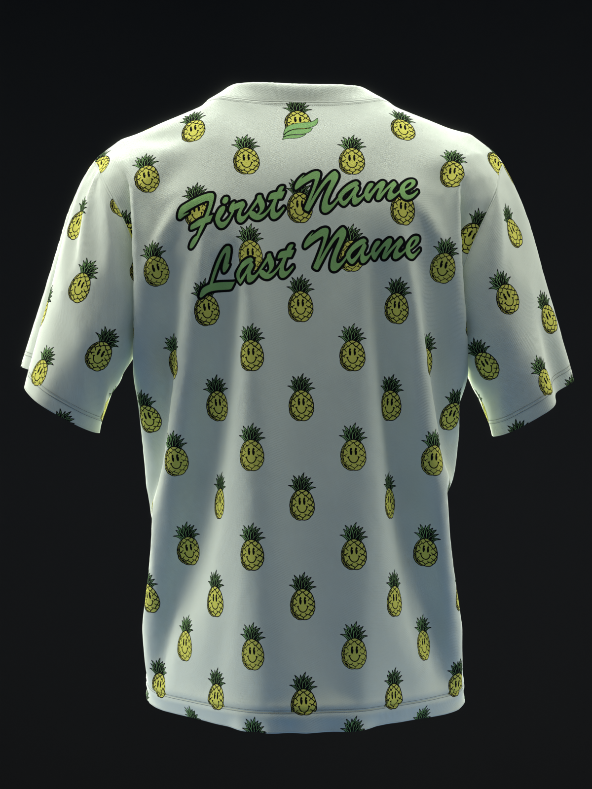 SMILEY PINEAPPLES - BOWLING JERSEY