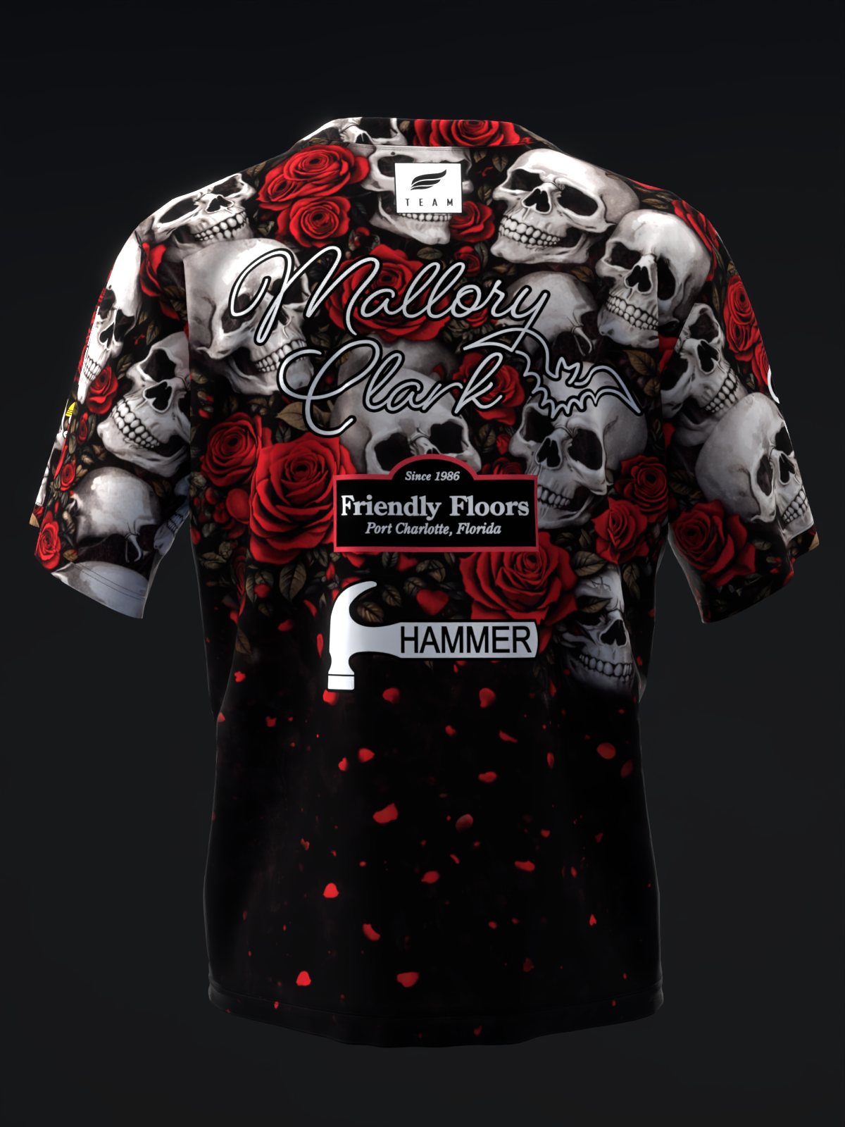 Mallory Clark 2026 - Skull Roses - Bowling Jersey