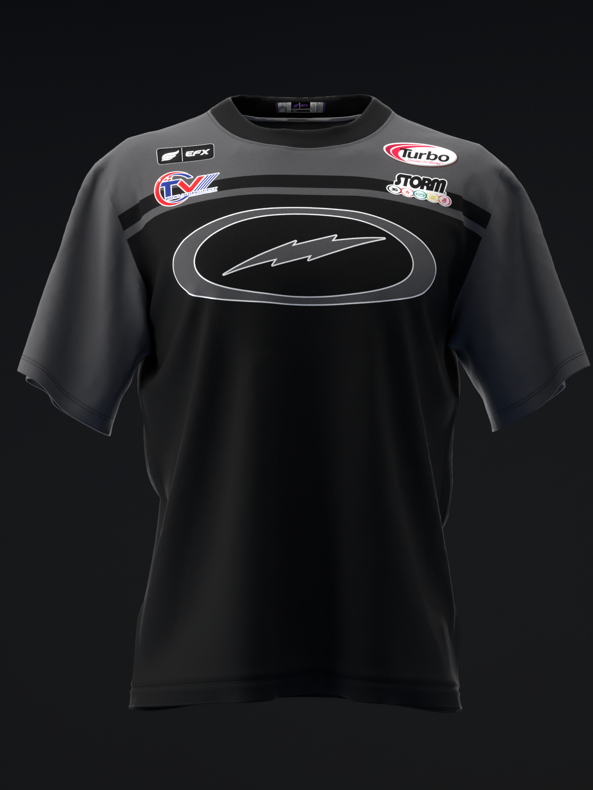 Chris Via 2025 - Stripe Black Charcoal - Bowling Jersey