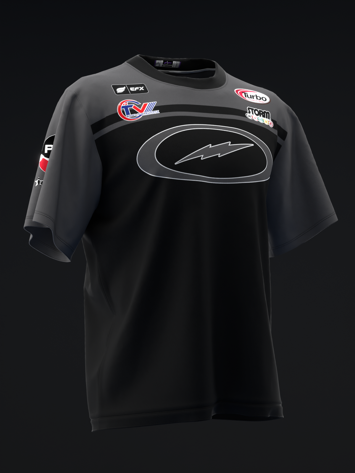 Chris Via 2025 - Stripe Black Charcoal - Bowling Jersey