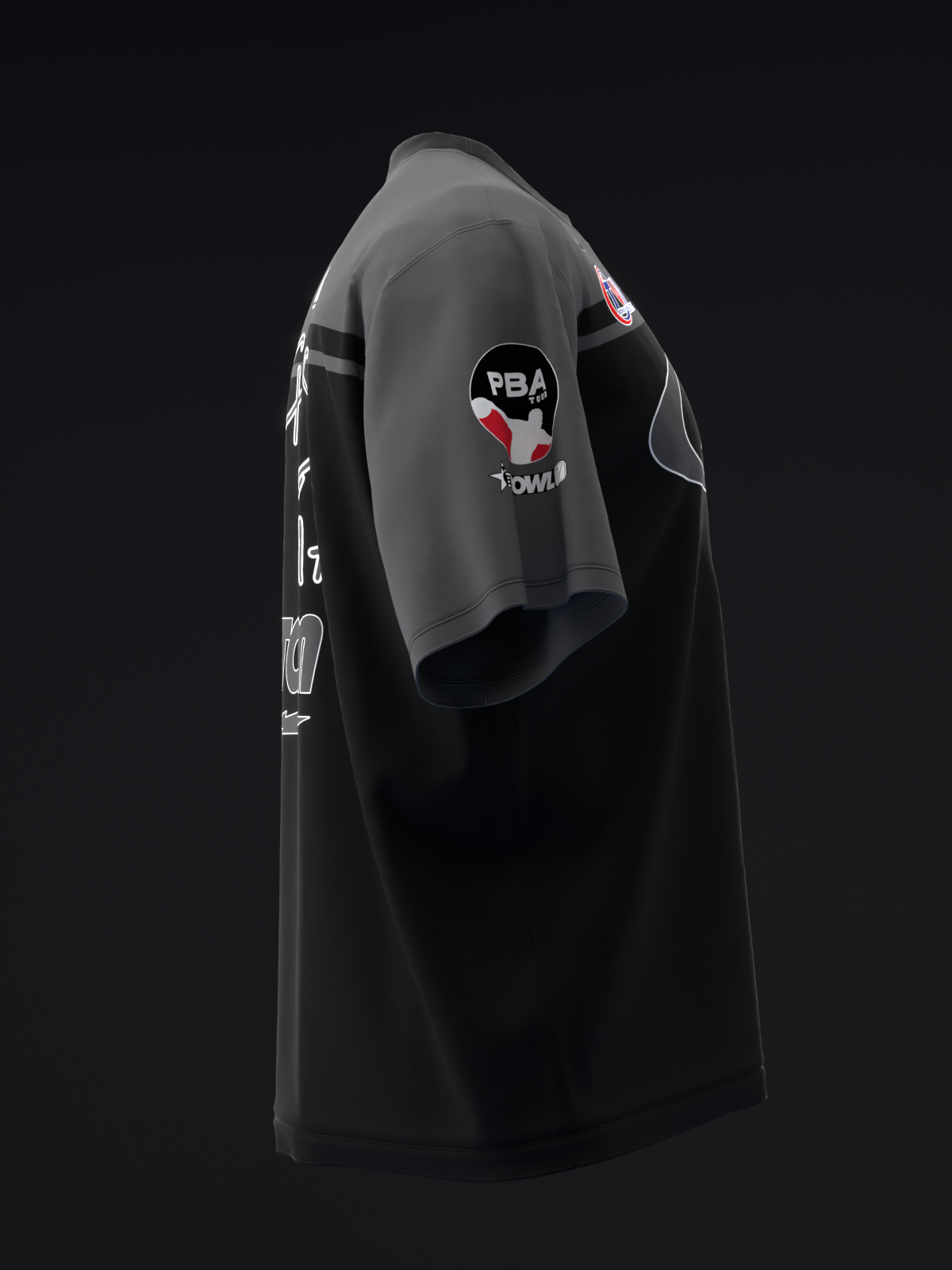 Chris Via 2025 - Stripe Black Charcoal - Bowling Jersey