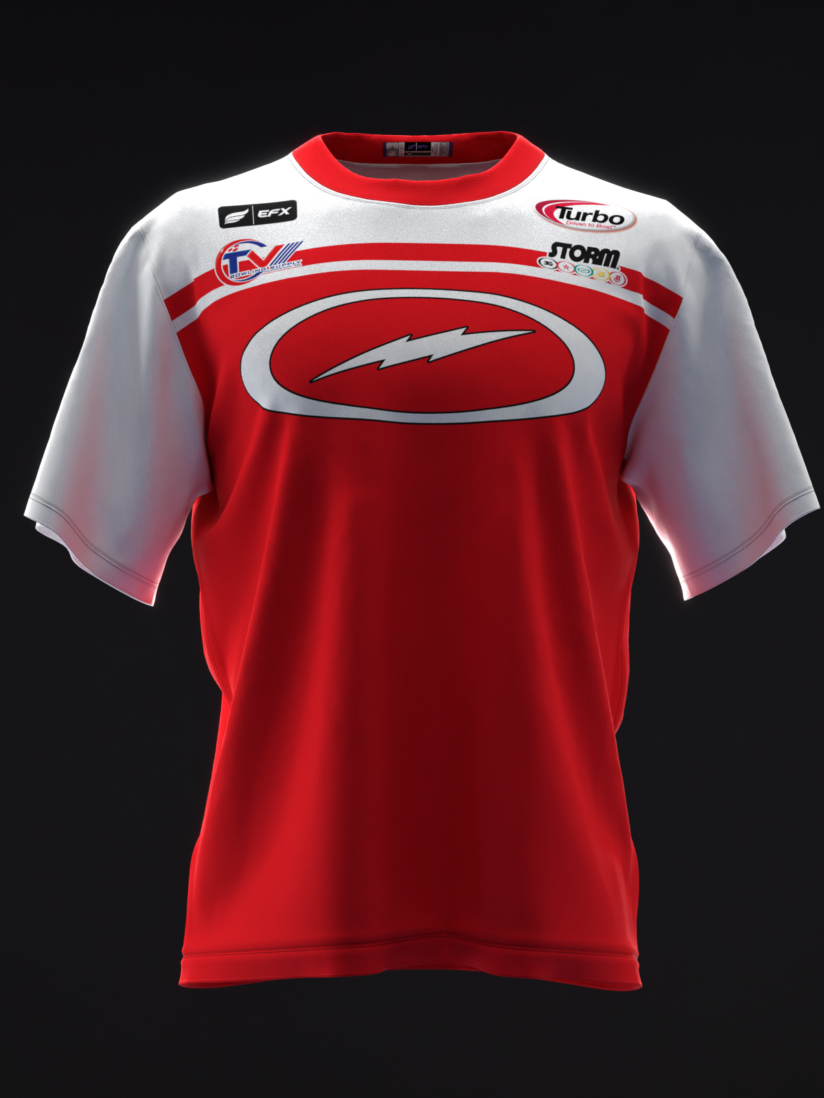 Chris Via 2025 - Stripe White Red - Bowling Jersey