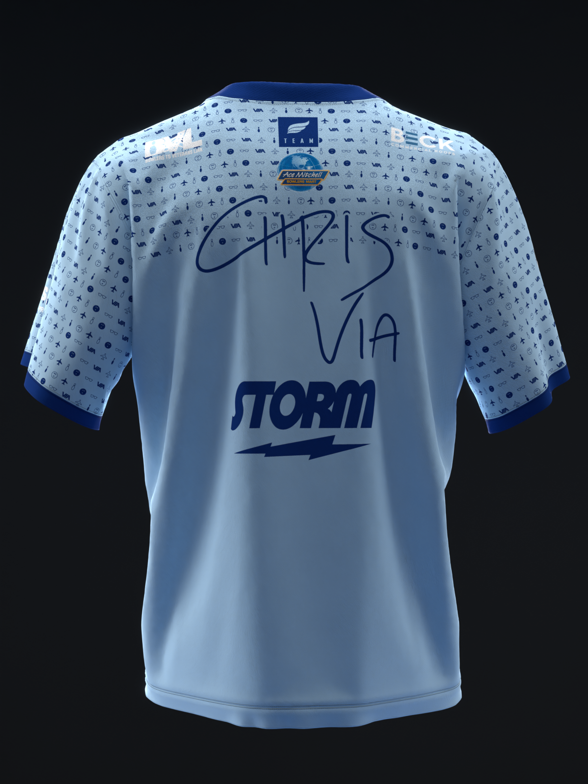 Chris Via 2026 - Travel Collage - Bowling Jersey