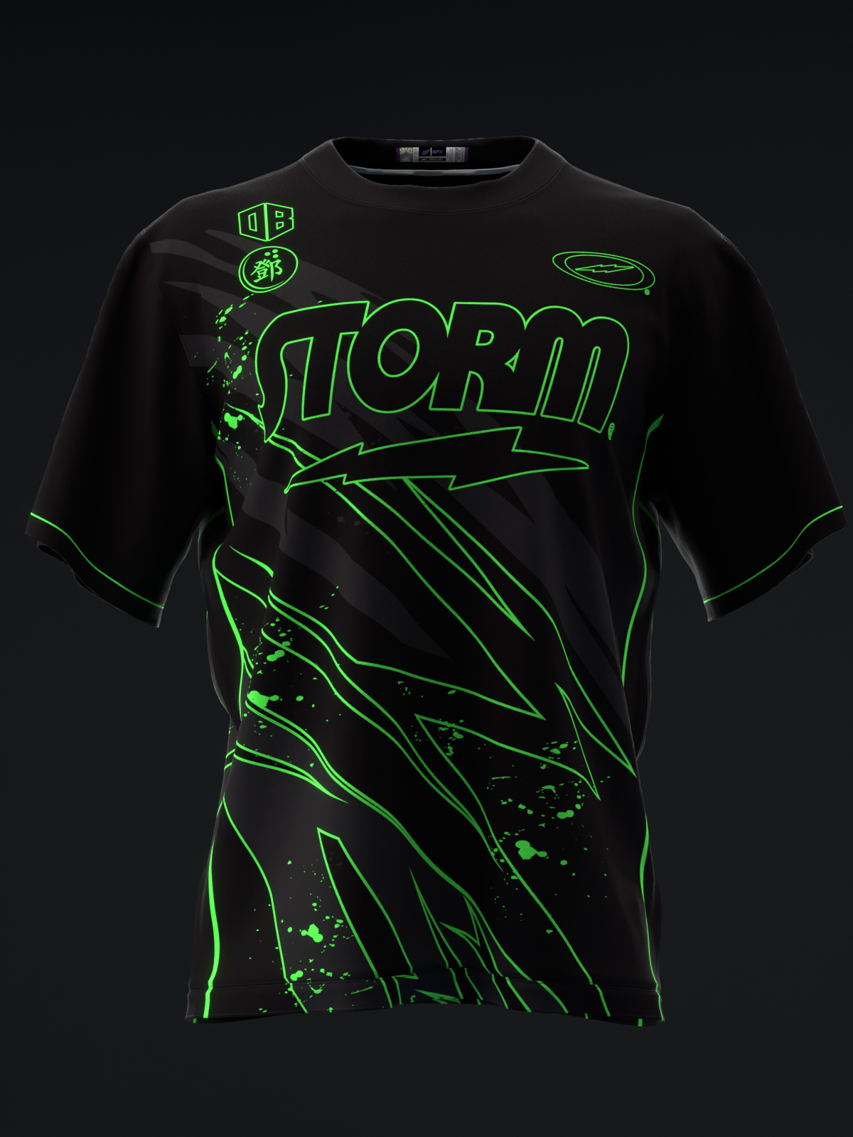DARREN TANG 2024 - BLACKOUT - BLACK NEON GREEN - BOWLING JERSEY