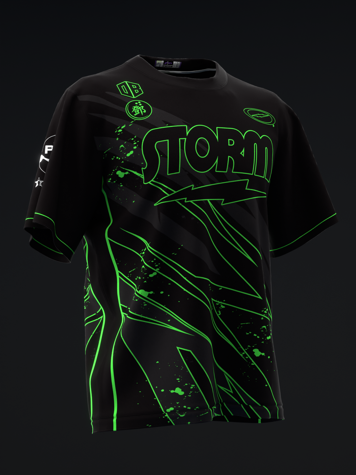 DARREN TANG 2024 - BLACKOUT - BLACK NEON GREEN - BOWLING JERSEY