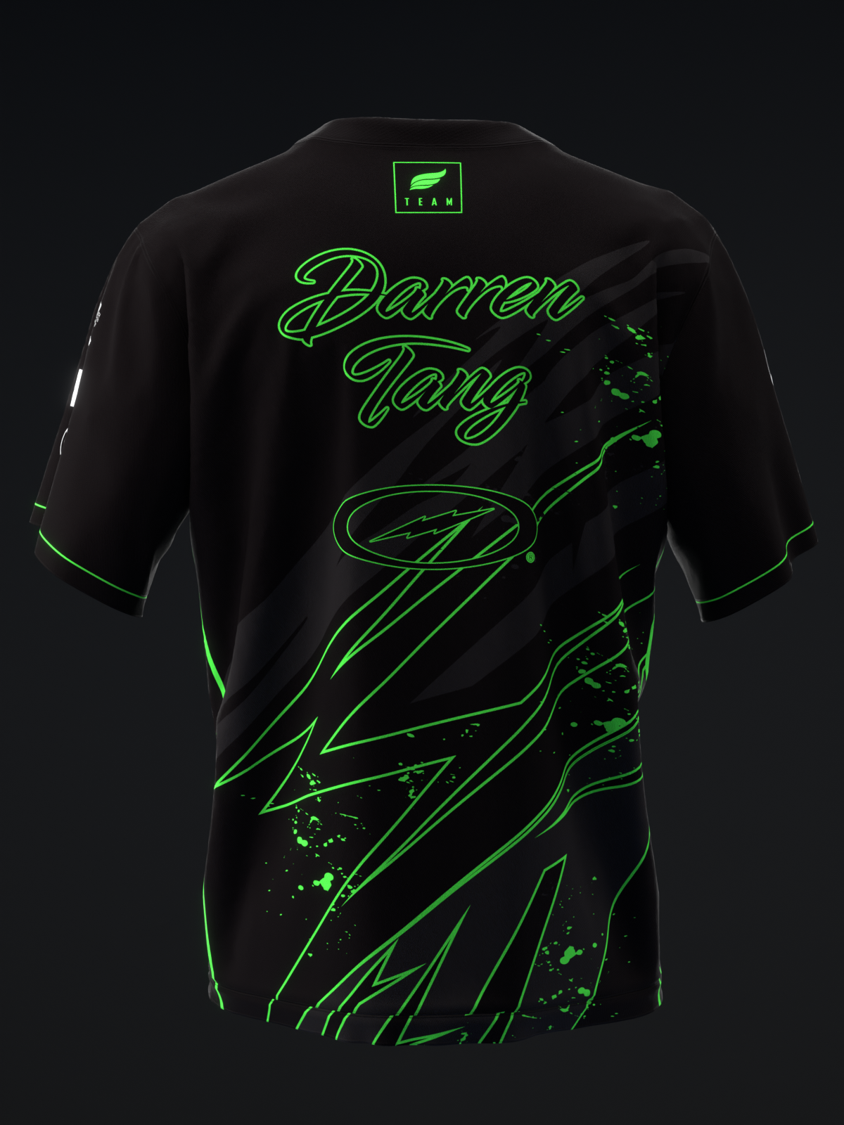 DARREN TANG 2024 - BLACKOUT - BLACK NEON GREEN - BOWLING JERSEY