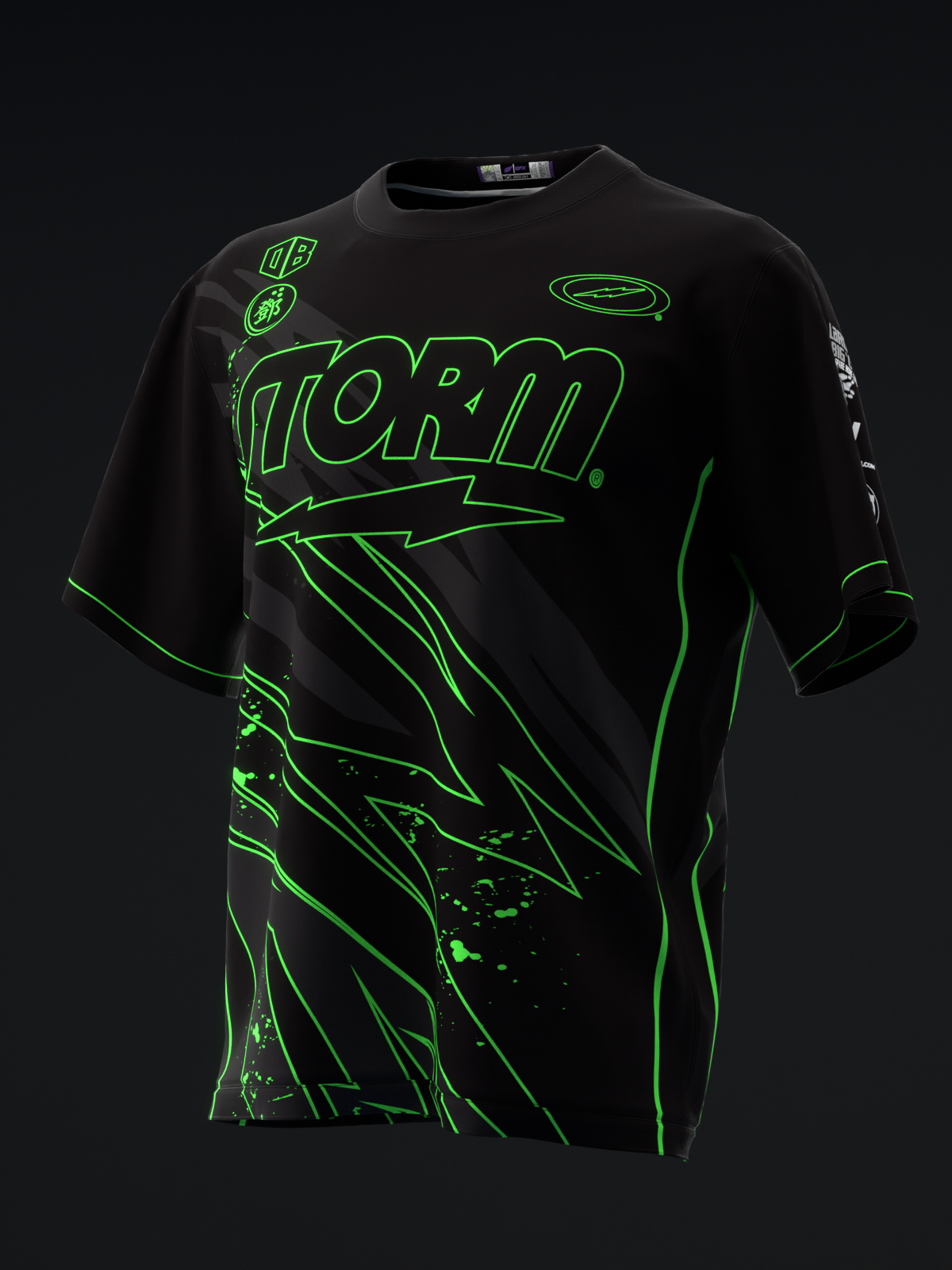 DARREN TANG 2024 - BLACKOUT - BLACK NEON GREEN - BOWLING JERSEY