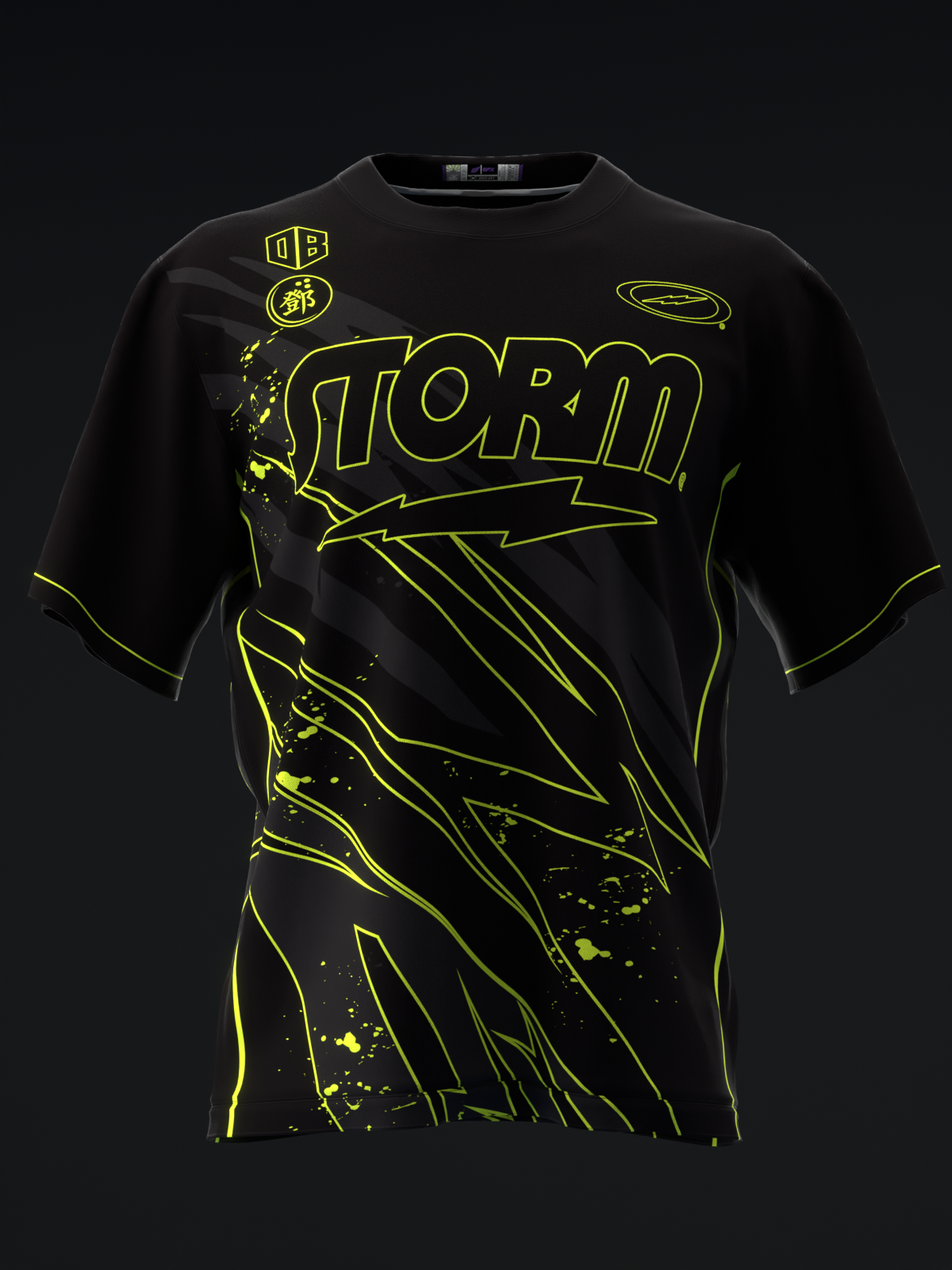 DARREN TANG 2024 - BLACKOUT - BLACK NEON HIGHLIGHTER - BOWLING JERSEY