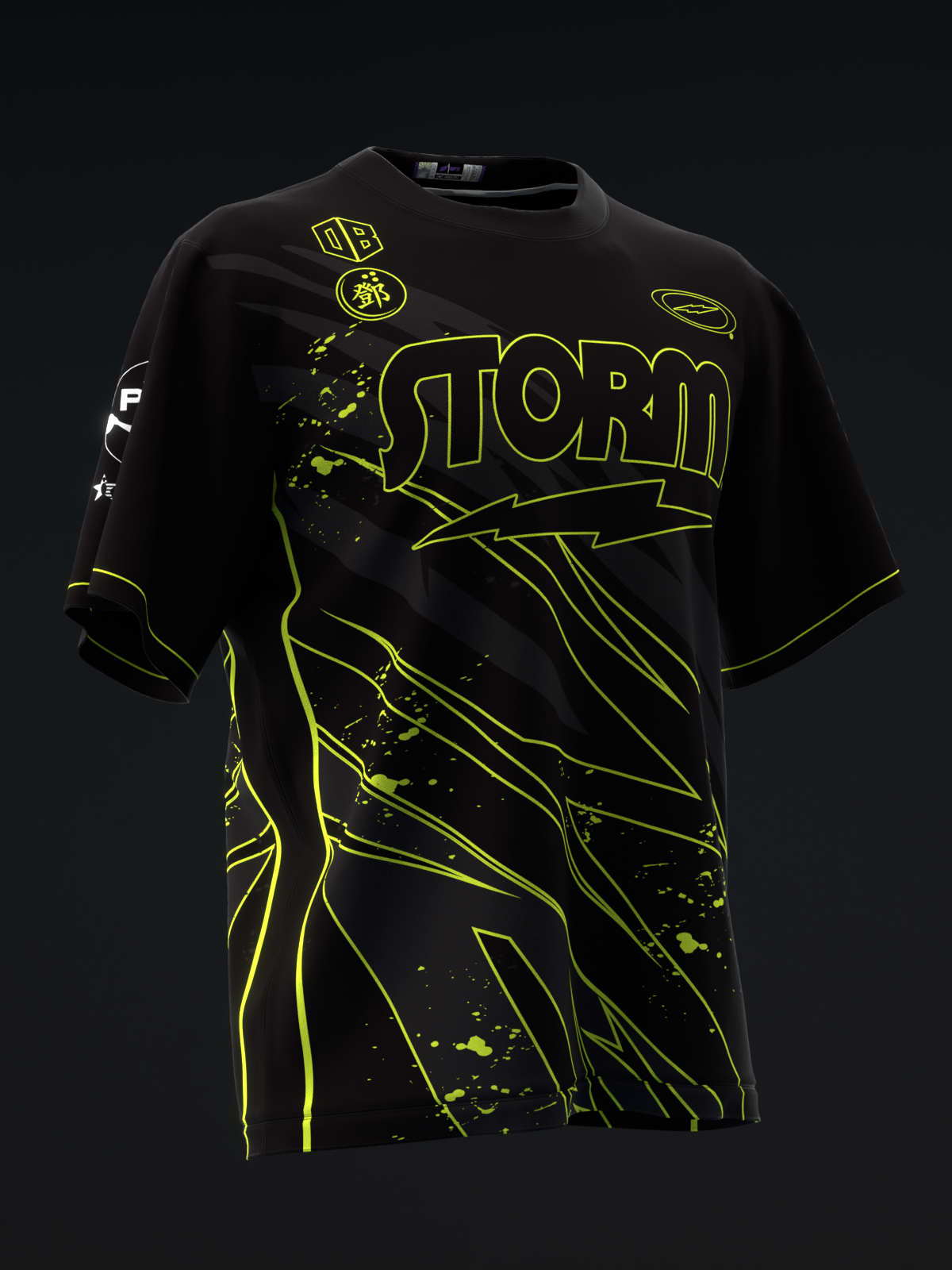 DARREN TANG 2024 - BLACKOUT - BLACK NEON HIGHLIGHTER - BOWLING JERSEY